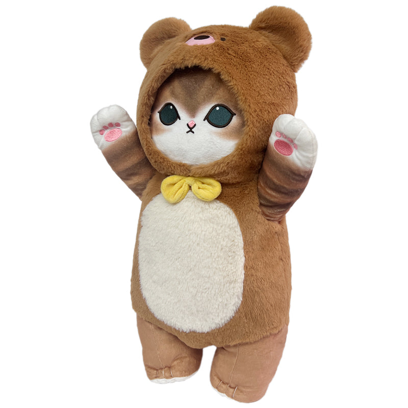 Mofusand Long tailed cat Brown Bear