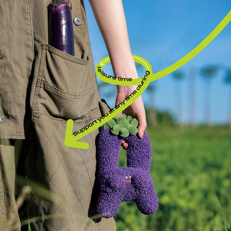 LOGALOGA Eggplant (Mobile Phone Holder) Plush
