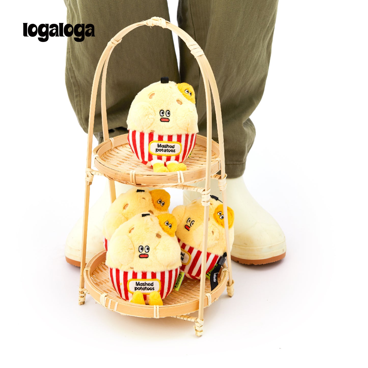 LOGLOGA Popcorn style phone case bag Plush