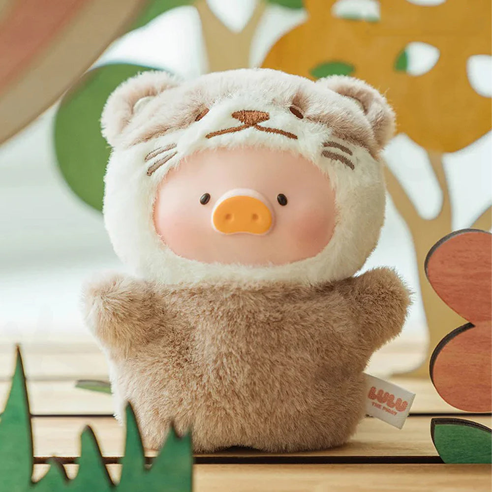 Lulu The Piggy Animal Party Puppet Show PVC Face Plush Keychain Blind Box