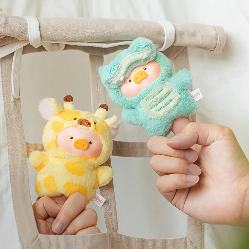 Lulu The Piggy Animal Party Puppet Show PVC Face Plush Keychain Blind Box