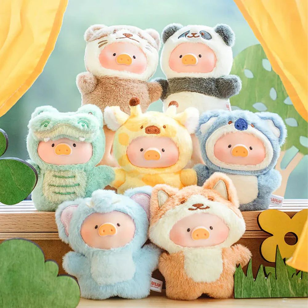 Lulu The Piggy Animal Party Puppet Show PVC Face Plush Keychain Blind Box