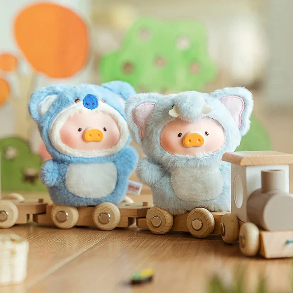 Lulu The Piggy Animal Party Puppet Show PVC Face Plush Keychain Blind Box