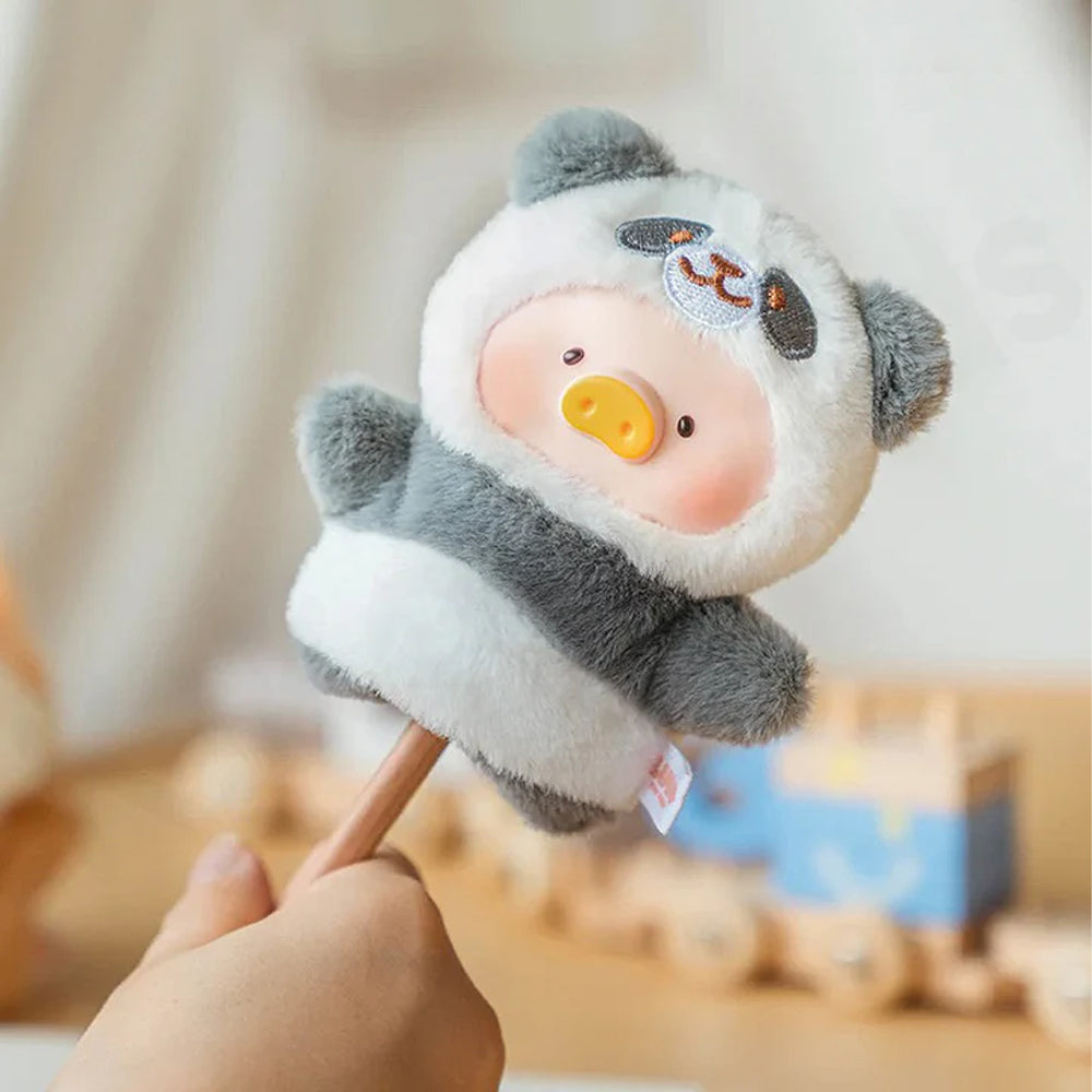 Lulu The Piggy Animal Party Puppet Show PVC Face Plush Keychain Blind Box