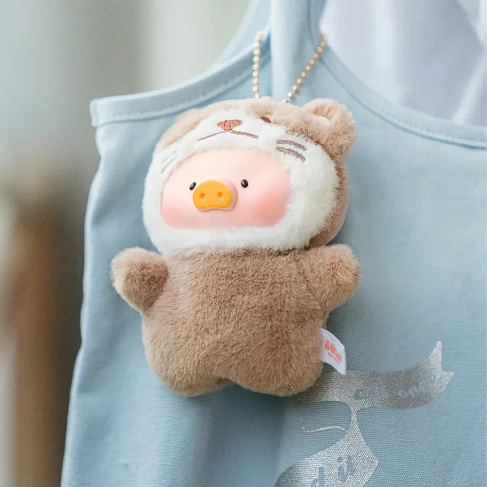 Lulu The Piggy Animal Party Puppet Show PVC Face Plush Keychain Blind Box