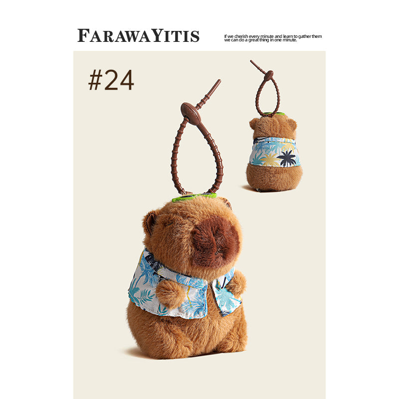 Adorable Capybara Plush Keychain Collection- Cute Animal Gift for Fans #4