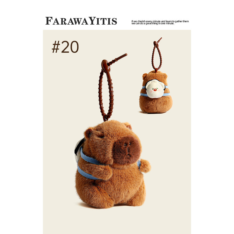 Adorable Capybara Plush Keychain Collection- Cute Animal Gift for Fans #4