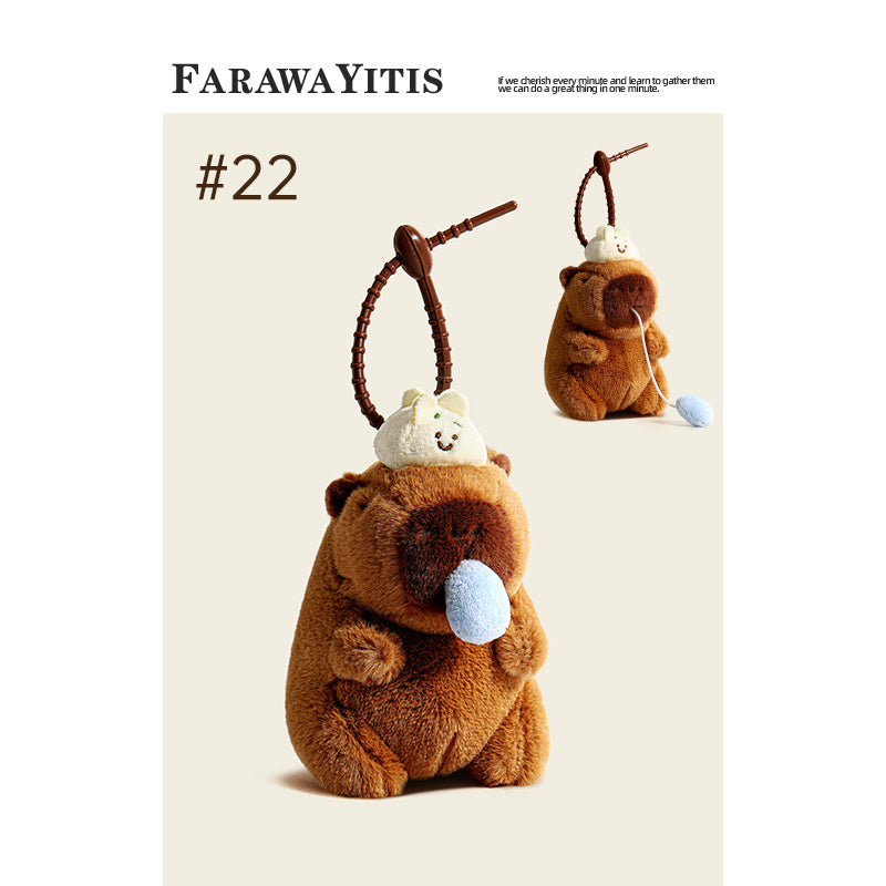 Adorable Capybara Plush Keychain Collection- Cute Animal Gift for Fans #4