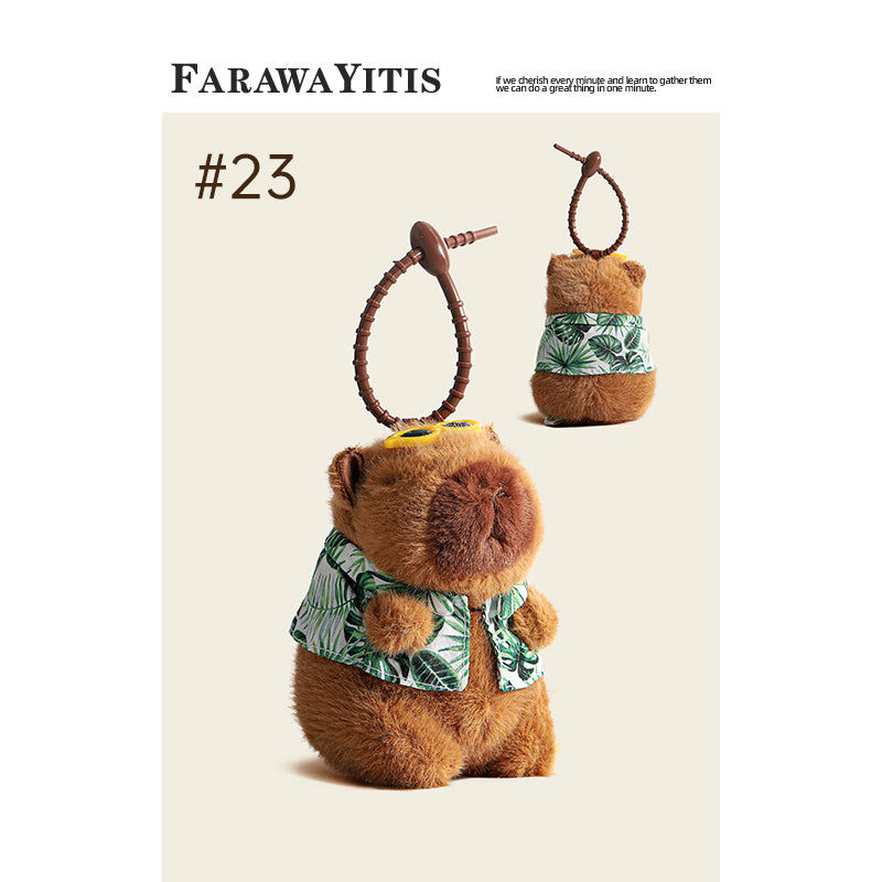 Adorable Capybara Plush Keychain Collection- Cute Animal Gift for Fans #4