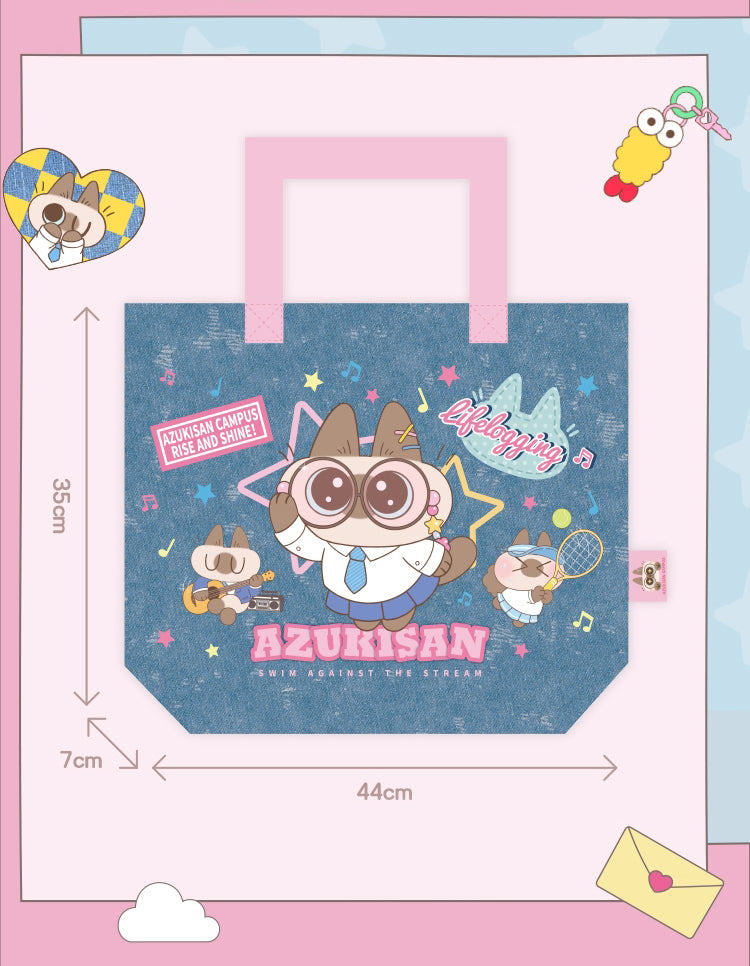Siamese Cat Xiao Dou Ni - Morning Greetings Series: Canvas Tote Bag
