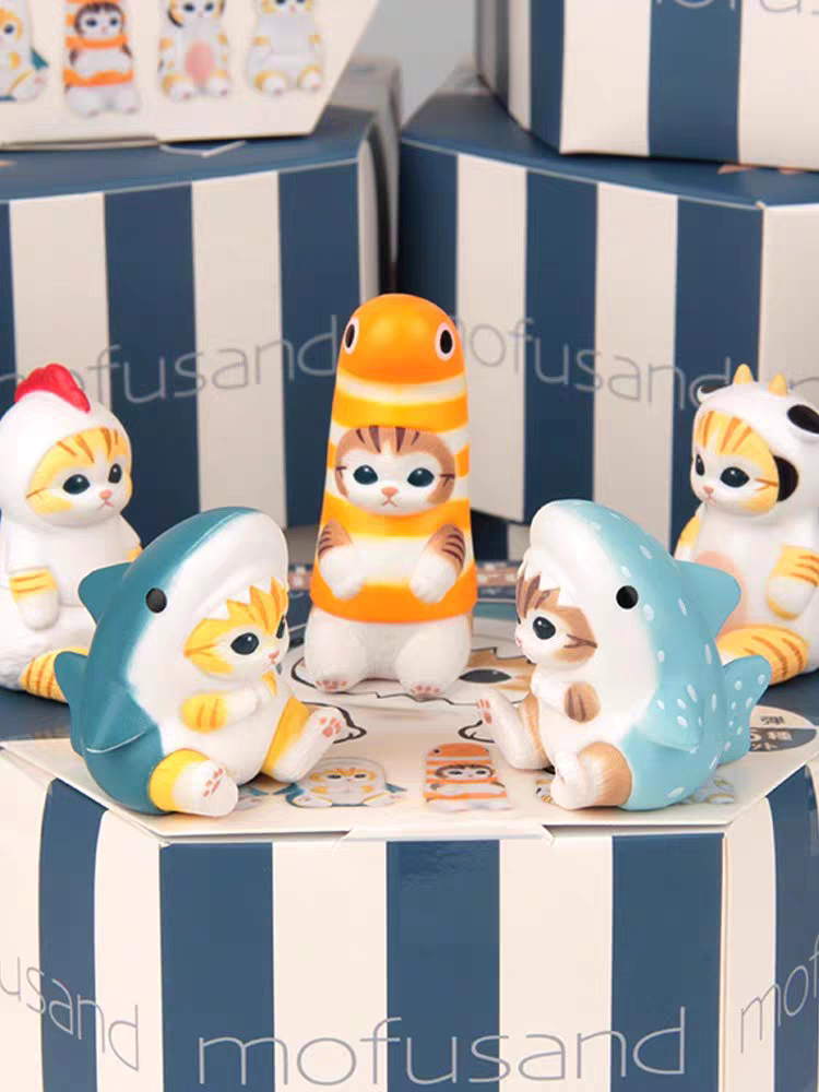 Mofusand Kawaii interior 5 Pcs Set Mini Figurine