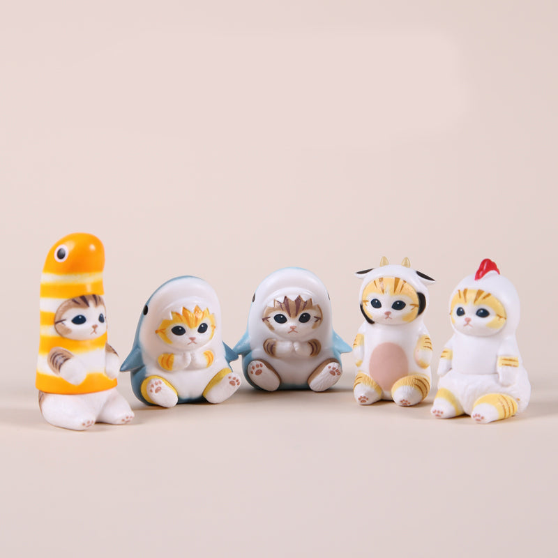 Mofusand Kawaii interior 5 Pcs Set Mini Figurine
