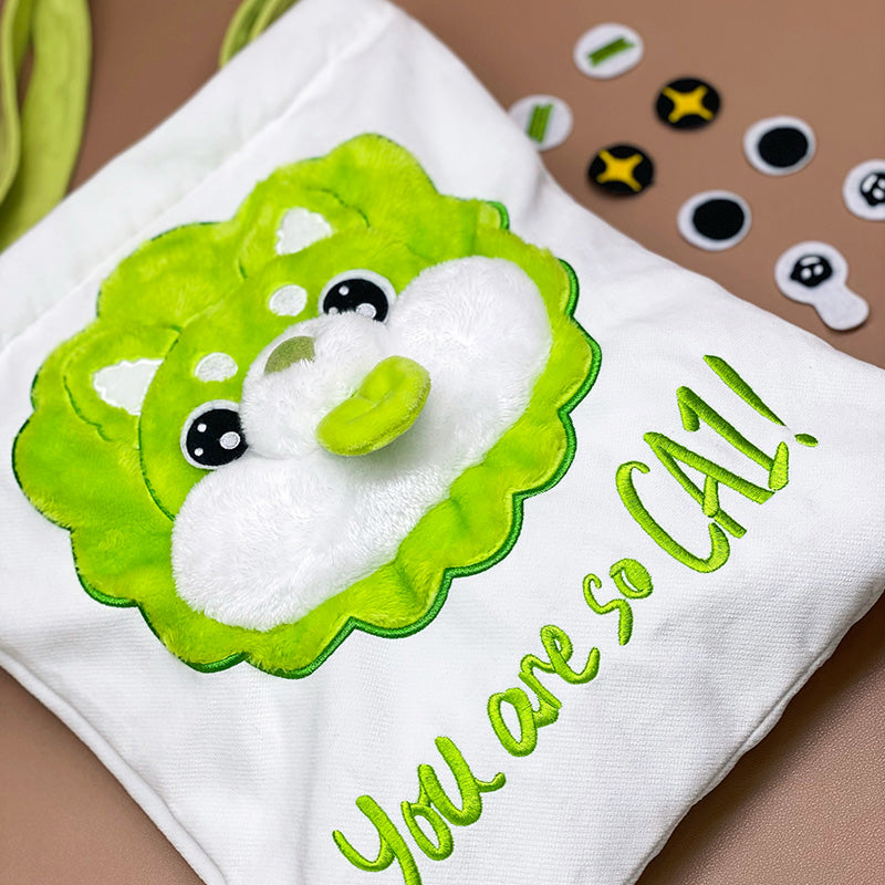DODOWO Vegetable Dog Canvas Tote Bag
