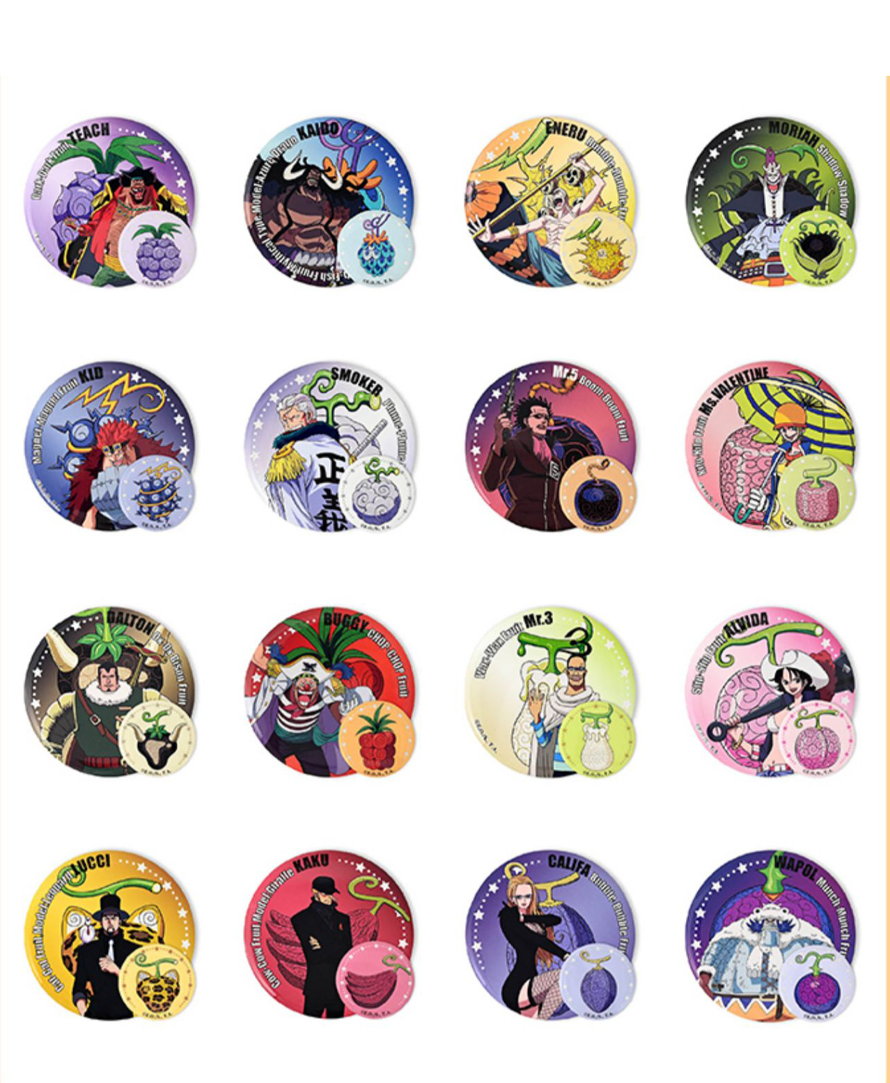 One Piece 25th Anniversary Limited - Character Series Badge Vol.4: Devil Fruit Users