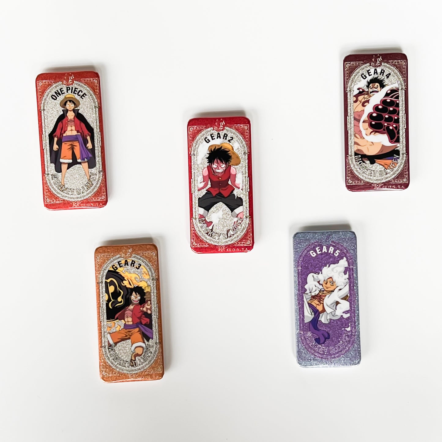 One Piece Gear 5 Nika Luffy Rectangular Tin Badge