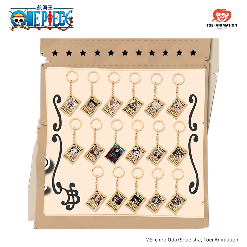 One Piece Wanted Poster Alloy Keychain
