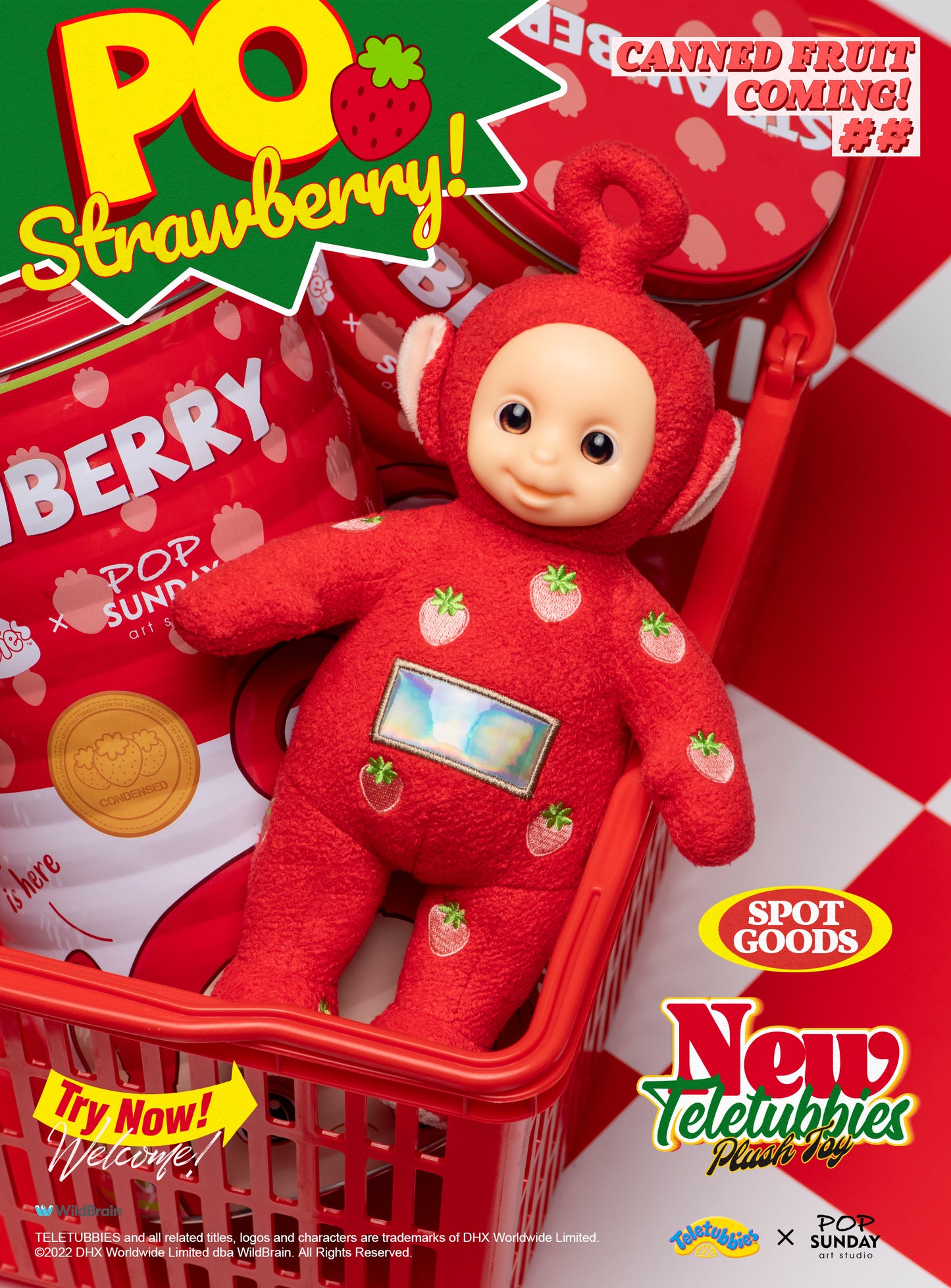 POP SUNDAY Teletubbies Canned Fruit Plush