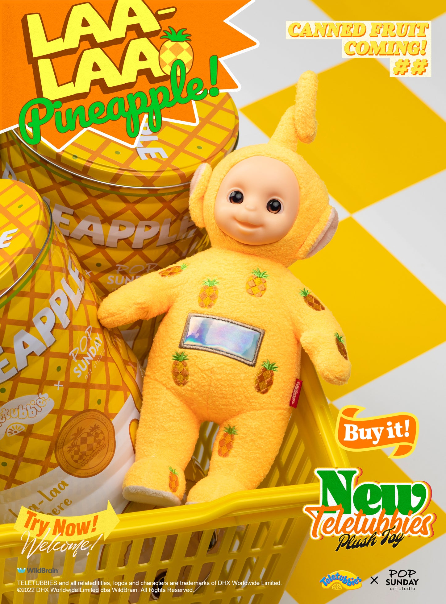 POP SUNDAY Teletubbies Canned Fruit Plush