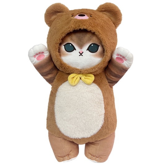 Mofusand Long tailed cat Brown Bear