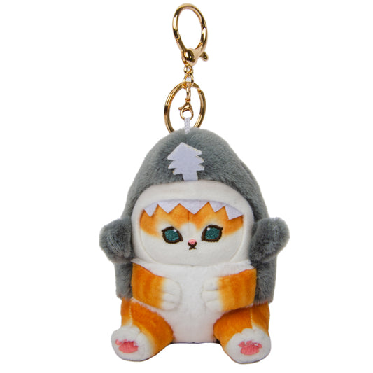 Mofusand Shark Cat Plush keychain