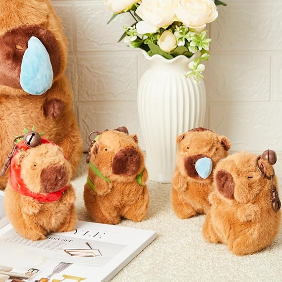 Adorable Capybara Plush Keychain Collection- Cute Animal Gift for Fans #3