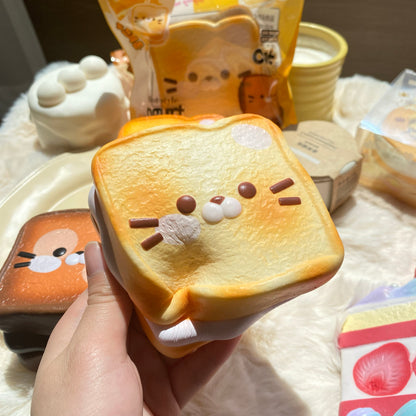 Cat Milk Toast Squishy Toy