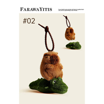 Adorable Capybara Plush Keychain Collection- Cute Animal Gift for Fans #1
