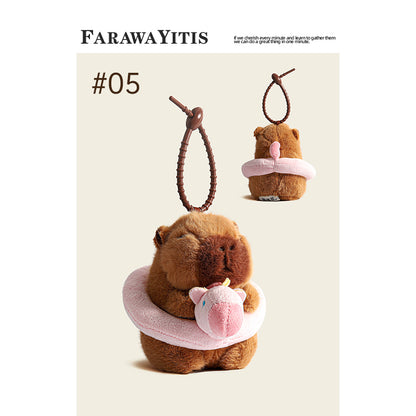 Adorable Capybara Plush Keychain Collection- Cute Animal Gift for Fans #1