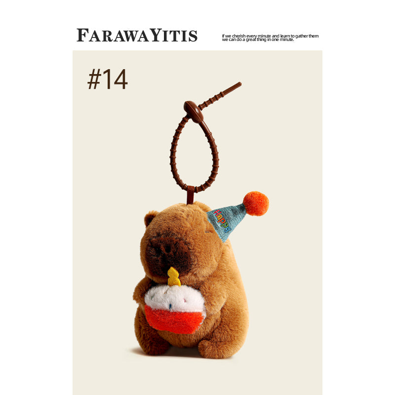 Adorable Capybara Plush Keychain Collection- Cute Animal Gift for Fans #3