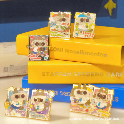 KADOKAWA Siamese Cat Metal badge Pins & Badges Blind Box
