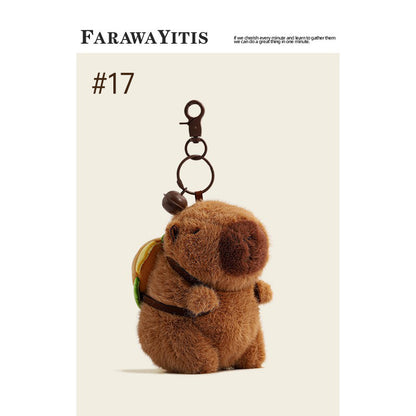 Adorable Capybara Plush Keychain Collection- Cute Animal Gift for Fans #3