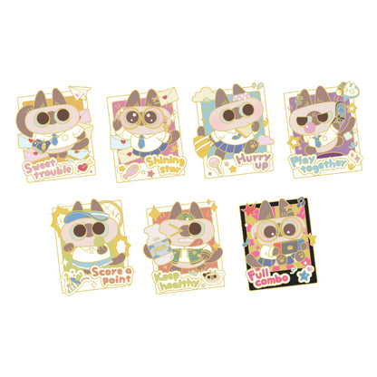 KADOKAWA Siamese Cat Metal badge Pins & Badges Blind Box