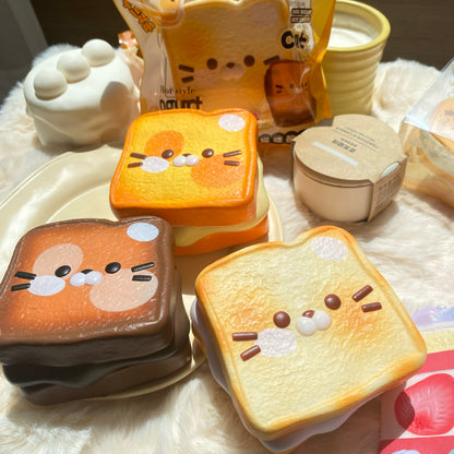 Cat Milk Toast Squishy Toy