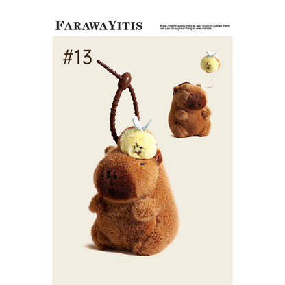 Adorable Capybara Plush Keychain Collection- Cute Animal Gift for Fans #3