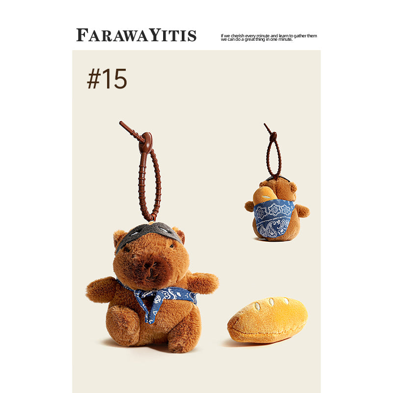 Adorable Capybara Plush Keychain Collection- Cute Animal Gift for Fans #3