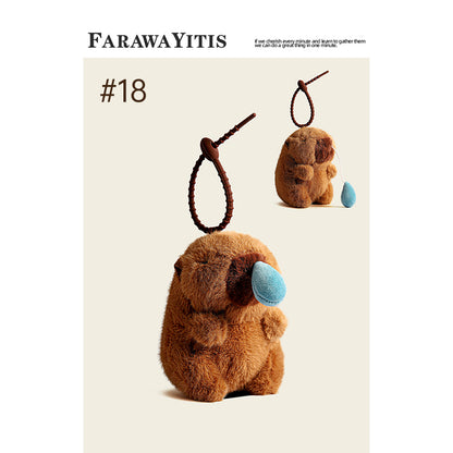Adorable Capybara Plush Keychain Collection- Cute Animal Gift for Fans #3
