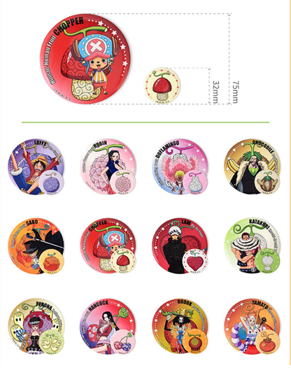 One Piece 25th Anniversary Limited - Character Series Badge Vol.4: Devil Fruit Users