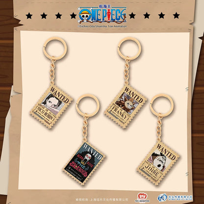 One Piece Wanted Poster Alloy Keychain