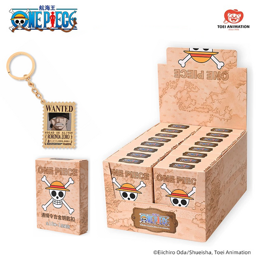 One Piece Wanted Poster Alloy Keychain