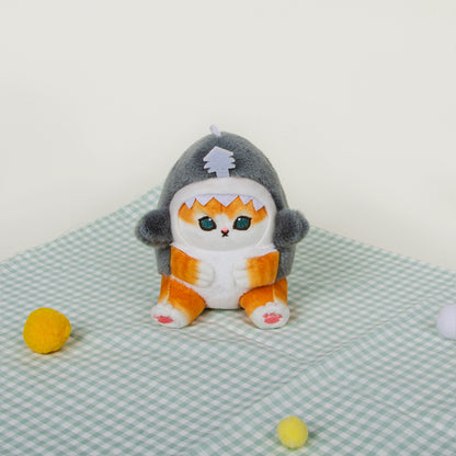 Mofusand Shark Cat Plush keychain